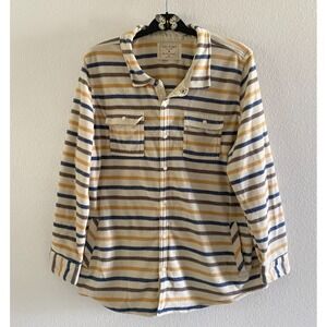 TOO FOXY‎ Women's Striped Fleece Shacket Snap Pocket Size XXL